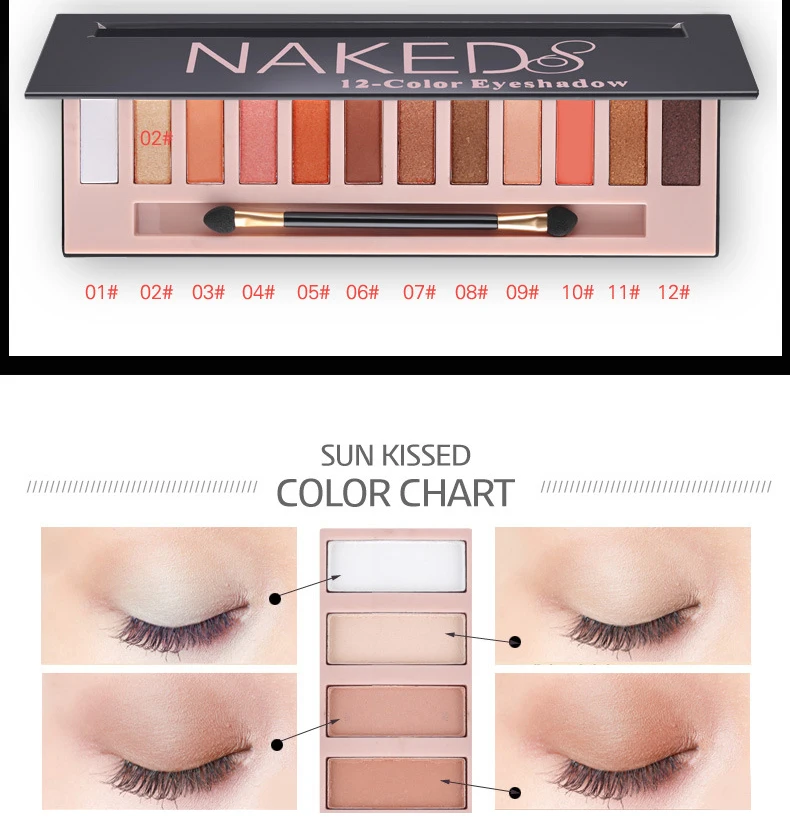 

Branded Cosmetic Makeup Glitter Shimmer Matte Eye Shadow Palette Make Up 12 Colors Eyeshadow Palette Nudes Matte Women gift TSLM