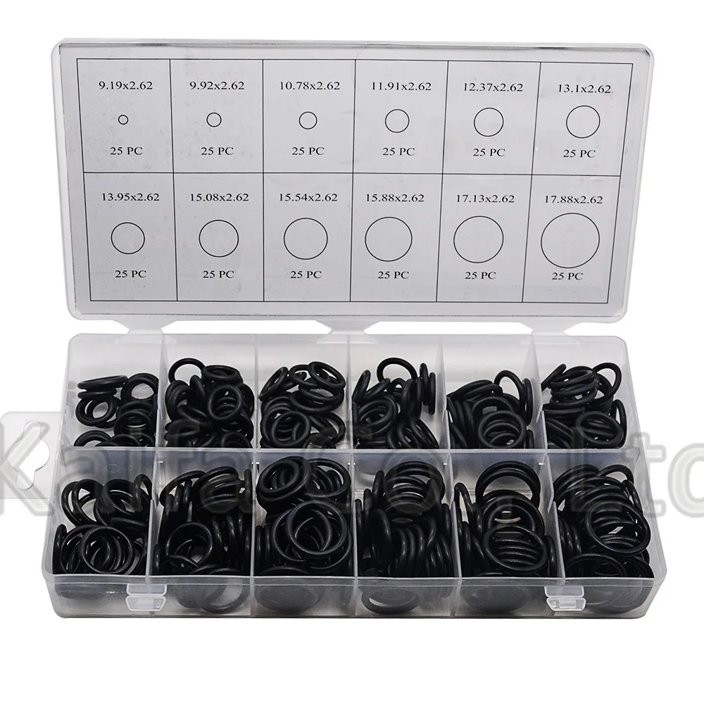 Juntas tóricas set denso anillos surtido arandelas 225 pzas.