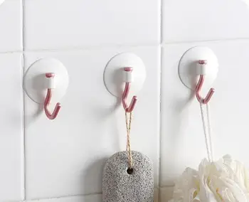 

Bathroom Rotary Aluminum Strong Suction Cup Hanger Kitchen Wall Seamless Paste Hook 6 PCS/Lot Key Holder Wall Home