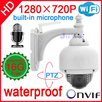 

2014 cctv ip camera 720P audio micro wireless outdoor ptz speed dome wifi waterproof onvif nvr home security system cam pan