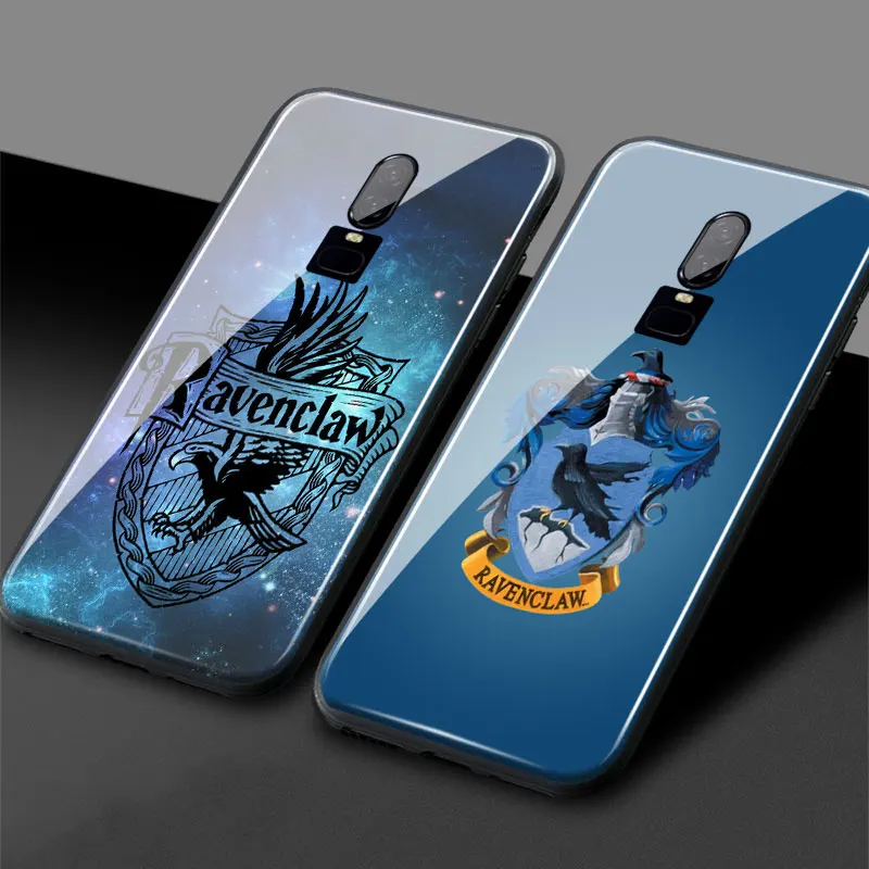 Чехол из закаленного стекла Ravenclaw House Hogwarts Гарри Поттера, мягкий силиконовый чехол для телефона 1 + 6, чехол, чехол, сумки для Oneplus 6 6 T