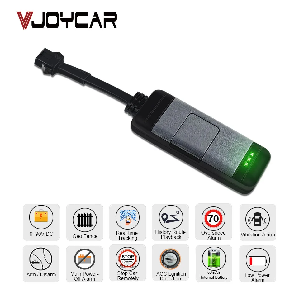 

Car GPS tracker Mini GSM GPRS Tracker ACC Ignition Detection Stop Car Remotely Low Power Alarm Free Tracking Software