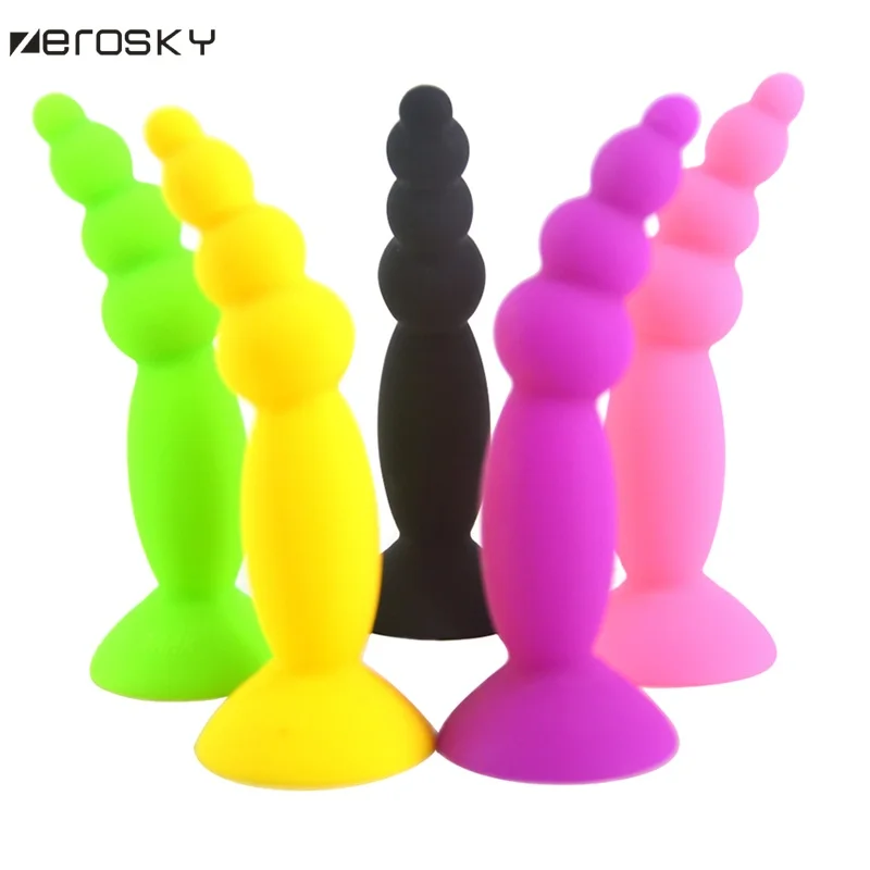 Zerosky Butt Plug Pocket Sex Toys for Women G spot Stimulate Massage Anal with Sucker Anus Expansion Bead Female | Красота и здоровье