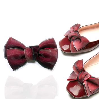 

2PCS Bow Shoe Charm Shoe Decorations For Women High Heels Flats Wedding Shoes Bowknot DIY Shoe Accessories Manual Bow Elegant