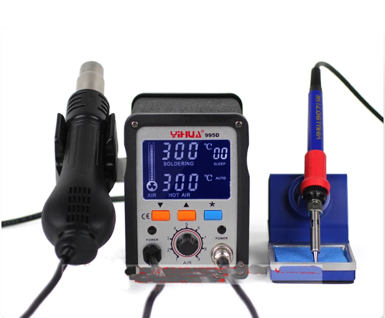 2 in 1 LCD SMD Rework Station YIHUA 995D With Soldering Iron (1)