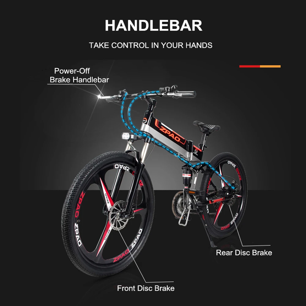 Perfect 26 inches, 48V 350W,21 Speed Folding Electric Bicycle, Mountain Bike, Lithium Battery, Aluminum Alloy Frame, Disc Brake. 8 Perfect 26 inches, 48V 350W,21 Speed Folding Electric Bicycle, Mountain Bike, Lithium Battery, Aluminum Alloy Frame, Disc Brake. 8