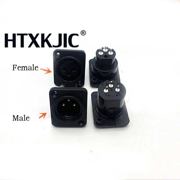 

Штепсельная розетка XLR 3Pin штепсельная вилка XLR и гнездовая розетка панель Крепление Шасси 3 контакта квадратная форма разъем XLR адаптер 100 шт./лот