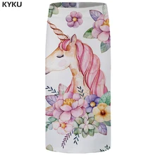 KYKU Unicorn, женские юбки, вечерние, готические, большие размеры, модные, сексуальные, цветные, летние, в стиле хип-хоп, женские юбки, винтажные, до колен, новинка