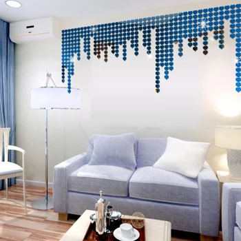 

2cm x 2.25cm 100Pcs 3D Love Mirror Effect Heart Shaped Wall Sticker Decal Home Decor Art DIY