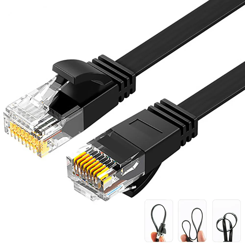 

Ethernet Cable RJ45 Cat7 Lan Cable Flat UTP Network Cable for Cat7 Compatible Patch Cord for Modem Router Cable Ethernet