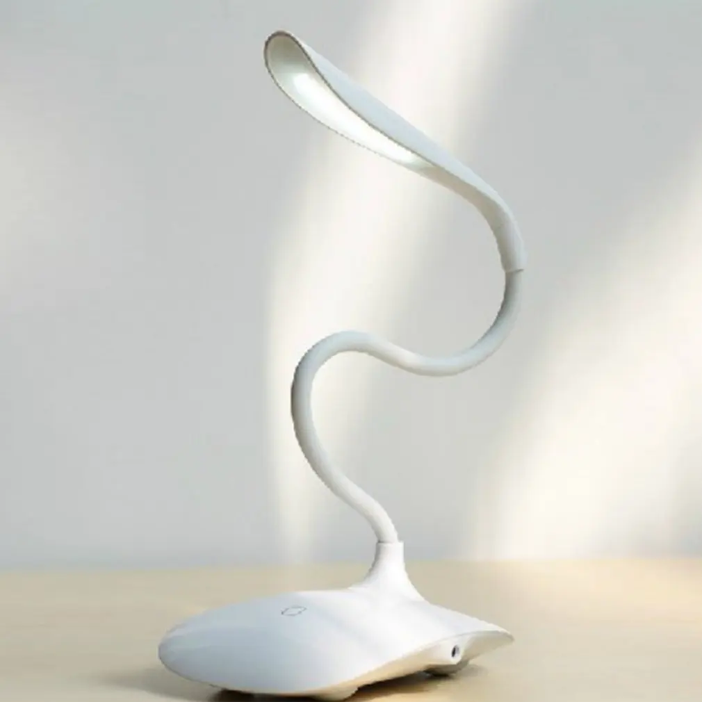  LED Rechargeable Flexible Clip Table Lamp Eye Protection Adjustable Dimmable Touch Control Night Li