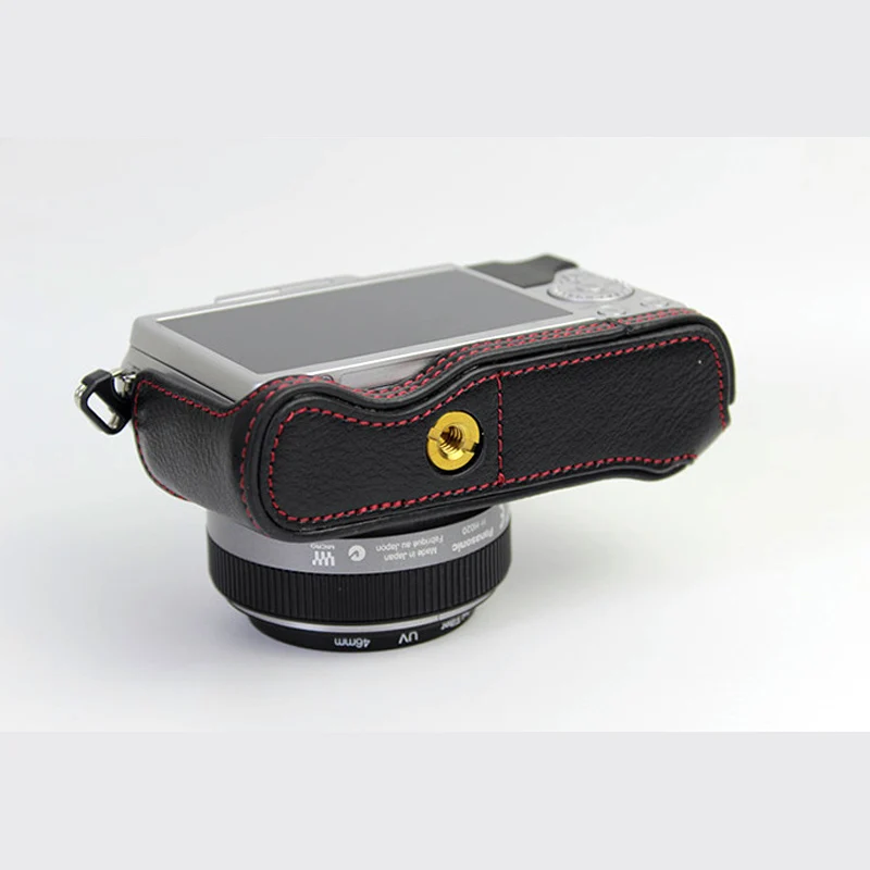 Чехол из натуральной воловьей кожи корпуса для половины камеры Panasonic GX800 GX850 GX900
