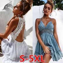 ZOGAA Brand 2019 Summer new bodycon dress Leisure Lace backless white dress 4 colors sexy dress Sling dress plus size S-XXXXXL ZOGAA Brand 2019 Summer new bodycon dress Leisure Lace backless white dress 4 colors sexy dress Sling dress plus size S-XXXXXL