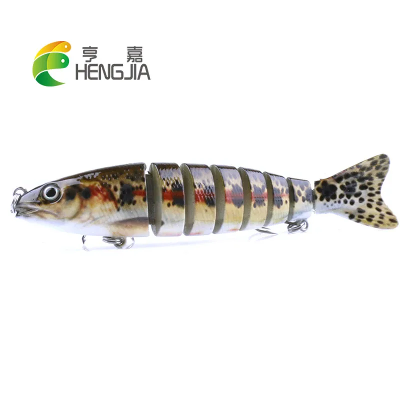 HENGJIA 12.7cm 18g 6#hooks hard plastic jointed minnow fishing lures artificial wobblers swimbaits trout pesca crankbaits | Спорт и