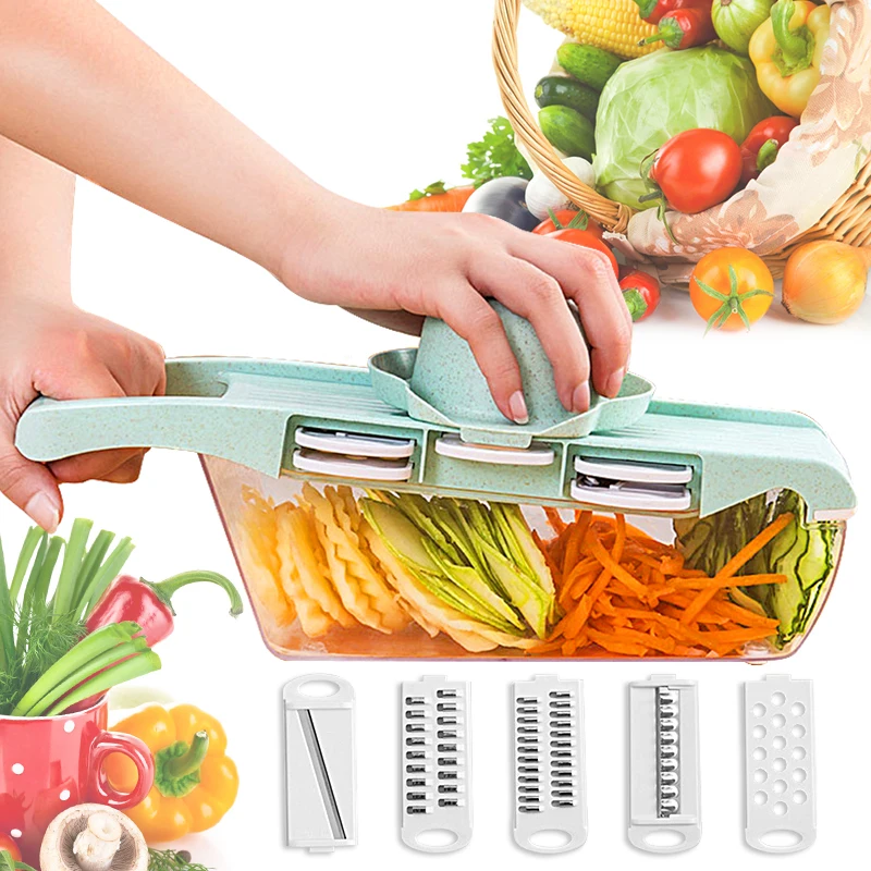

Multifunction Mandoline Vegetable Cutter Grater With Stainless Steel Blade Vegetable Slicer Potato Peeler Kitchen Accessories
