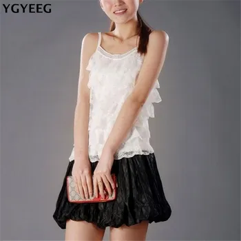 

YGYEEG Sexy Multilayer Lace Camis Women's Lady Tanks Tops Cotton Sleeveless Blouse Lace Vest T Shirt Camisole Singlets Shipping