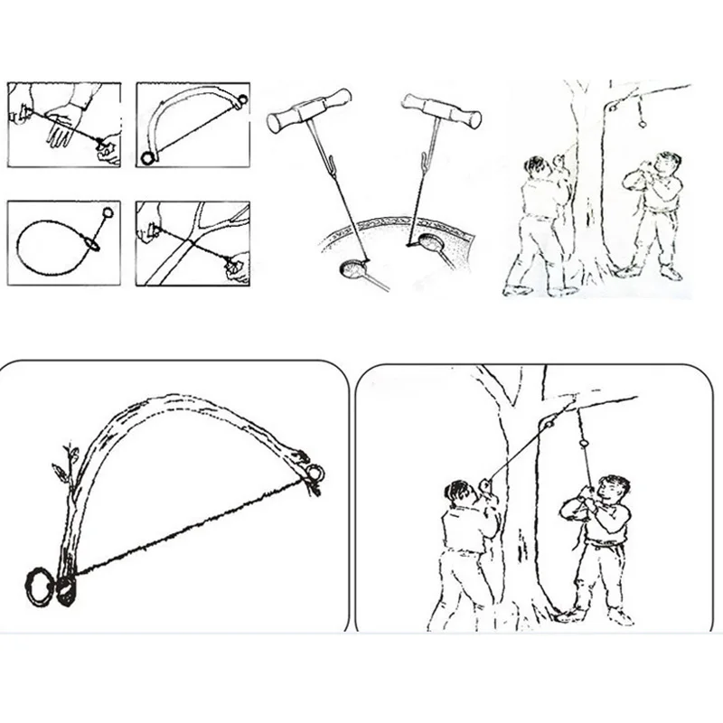 Полевая пила из нержавеющей проволоки, ручная цепная пила, резец, уличная аварийная пила, для кемпинга, охоты, Проволочная пила, инструмент для выживания, новинка