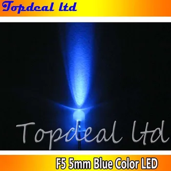 

1000pcs 5mm F5 9000mcd Blue 460-470nm color led Lamp Ultra Bright LED
