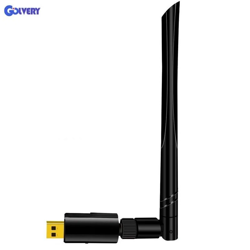 USB WiFi адаптер 1200 Мбит/с двухдиапазонный 2,4 ГГц+ 5 ГГц ультра-скоростной 802 11ac сетевой WiFi ключ с 5dBi антенной для настольного ПК ноутбука