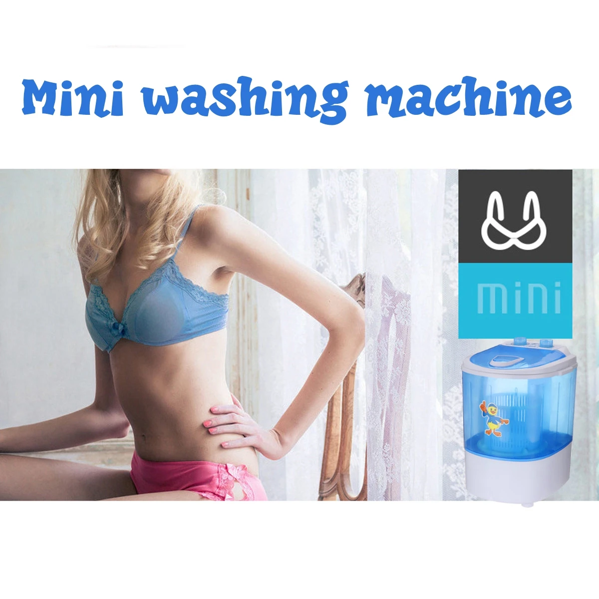 Mini Wash Machine Semi-automatic Single-barrel Washer Prevent Winding Wave Wheel Laundry Product