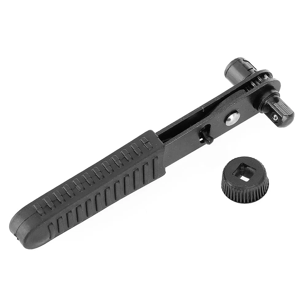 

1/4 Reversible Ratchet Wrench Screwdriver Socket Wrench Rod Hand Spanner Black