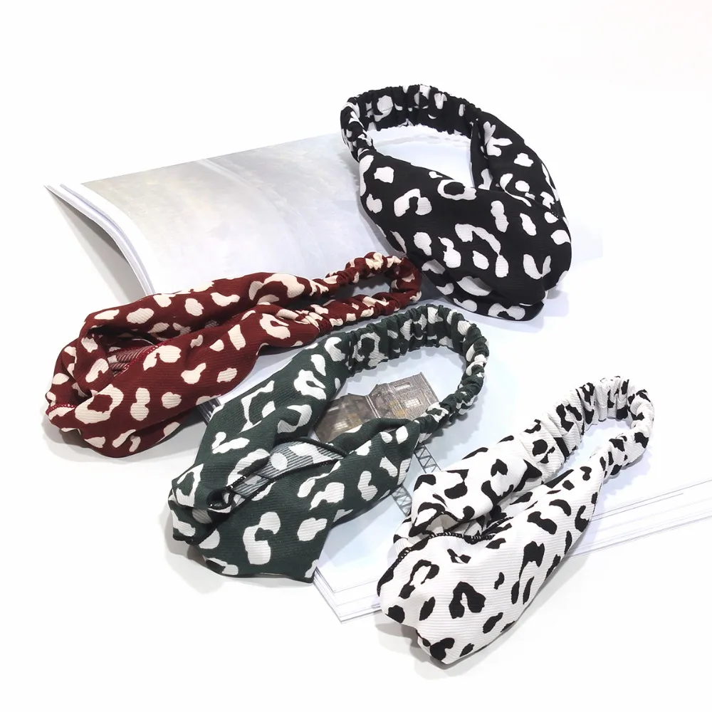 Novelty Leopard Print Spot Headbands For Women 4 Colors Summer Beach Face Washing Hair Accessories Elastic Bands Bandanas |