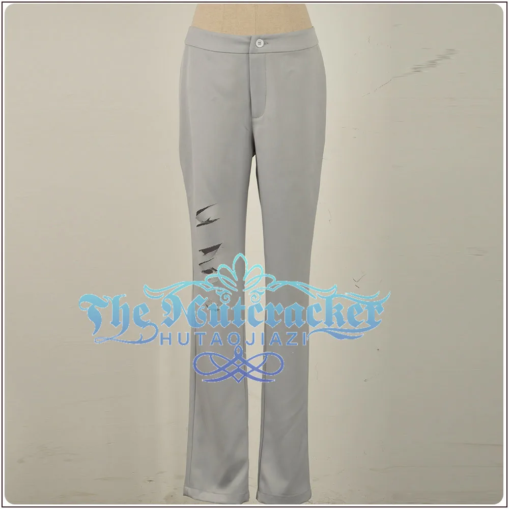 Games Voice Actor Yamada Nirou Cosplay Costume Custom Long Sleeve Blue Jacket Pants Plaid Shirt Black Short Curly Wig Halloween