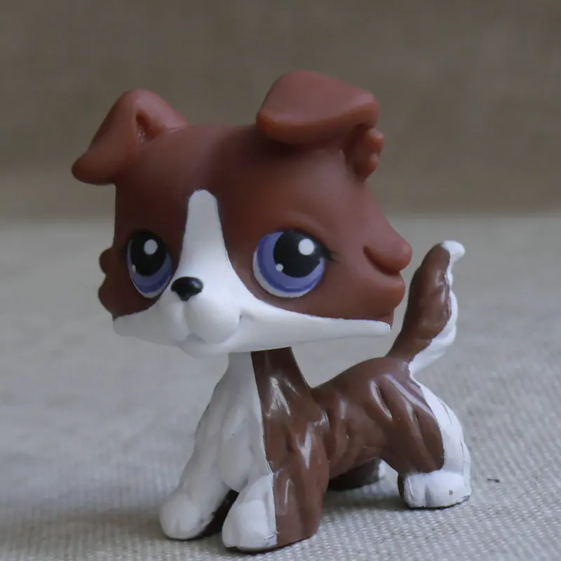 

Preschool play ACTION FIGURE TOY CHILDREN #CATS DOGS Chocolate Brown Colley Collie dog pubby toy