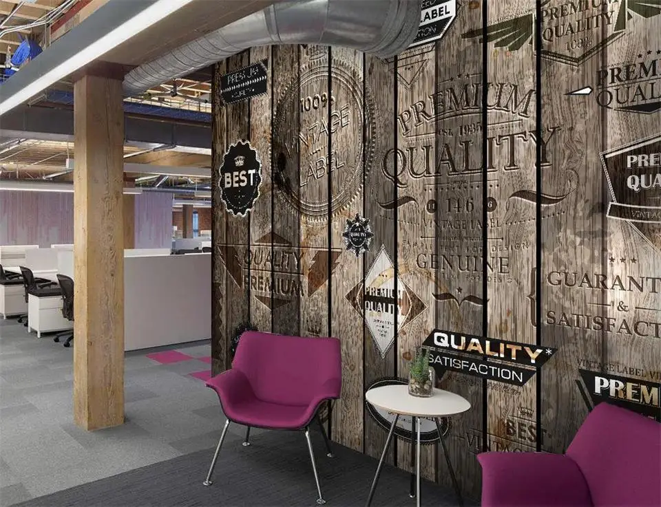 

Custom 3d photo wallpaper living room mural LOFT retro wood to do the old graffiti flag backdrop photo non-woven photo wallpaper