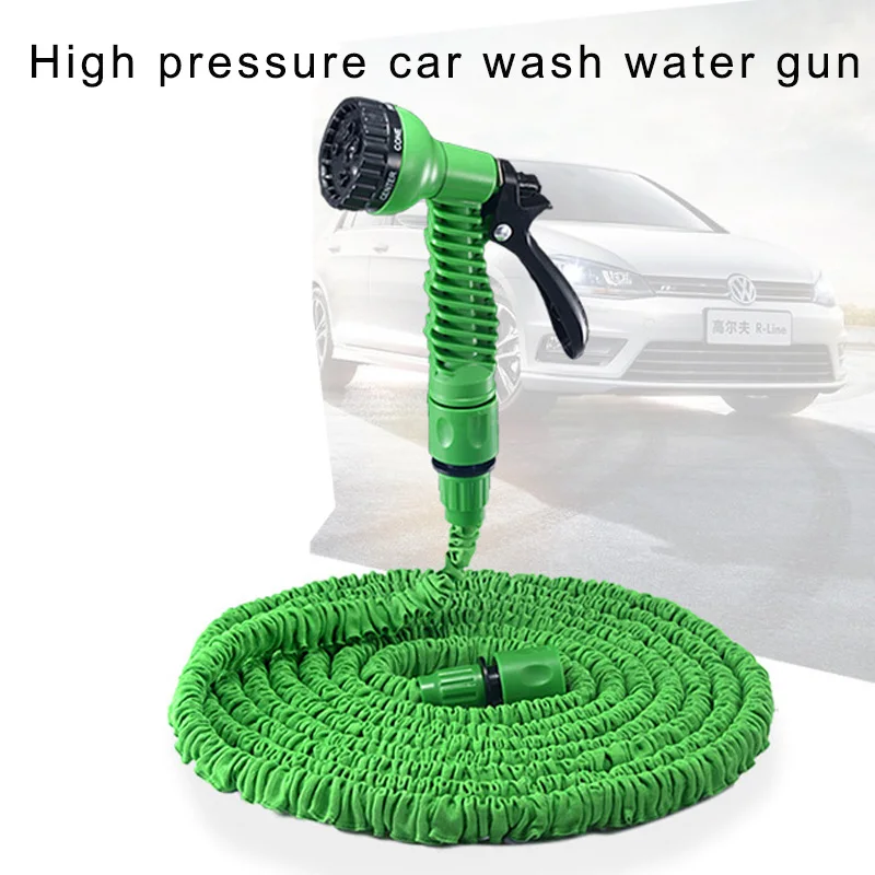 

Home magic 3 times telescopic water pipe multi-function car high-pressure car wash water gun garden garden watering suit