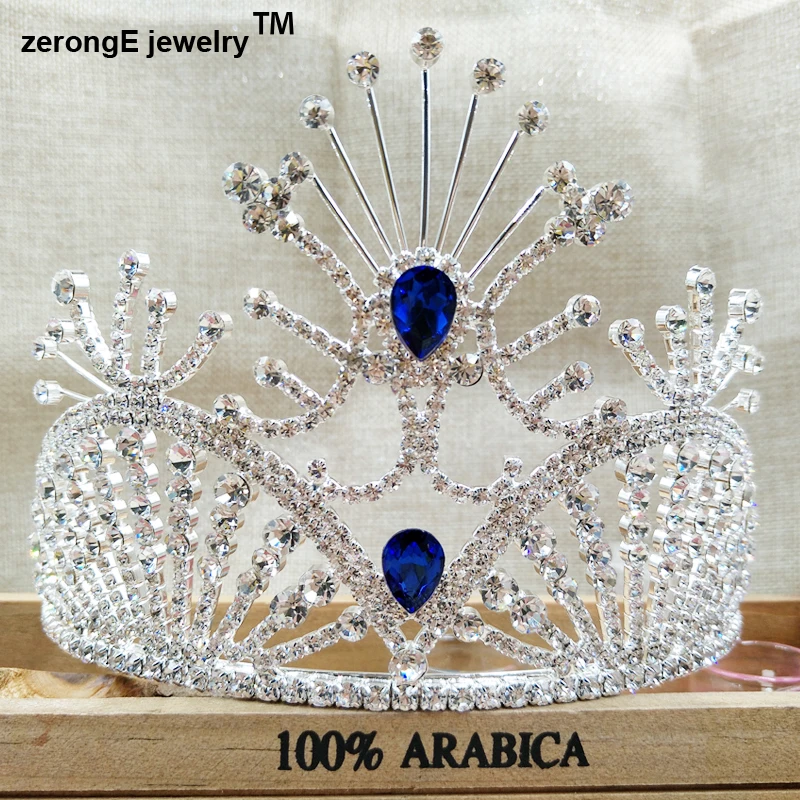 2206 25 De Réductionzeronge Bijoux 41 Bleu Royalvertroserougejaune Couleur Paon Mariage Mariée Princesse Cheveux Diadème Couronne Pour