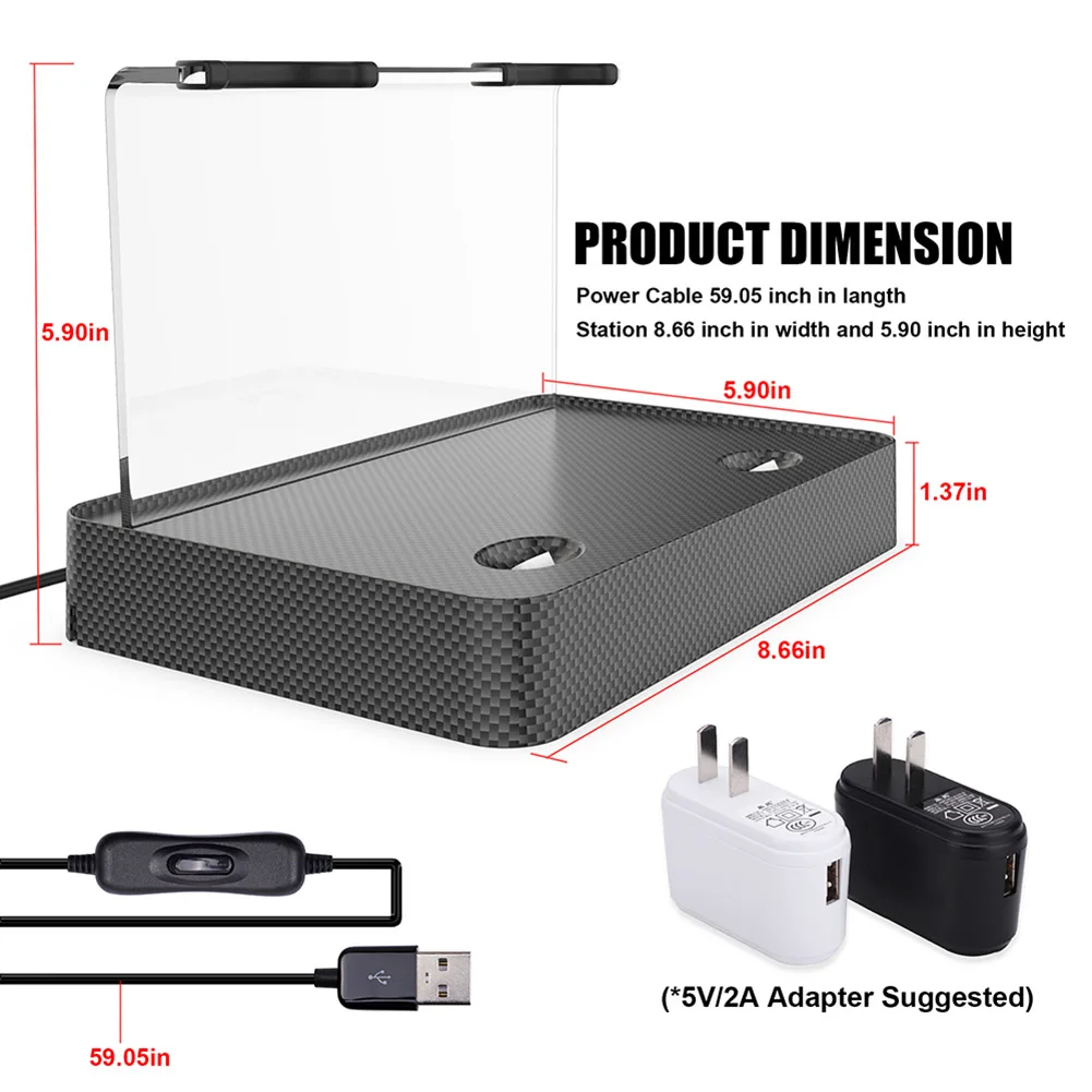

Wireless Charging Station Magnetic Dual Charging Stand for HTC VIVE VR Controller EM666