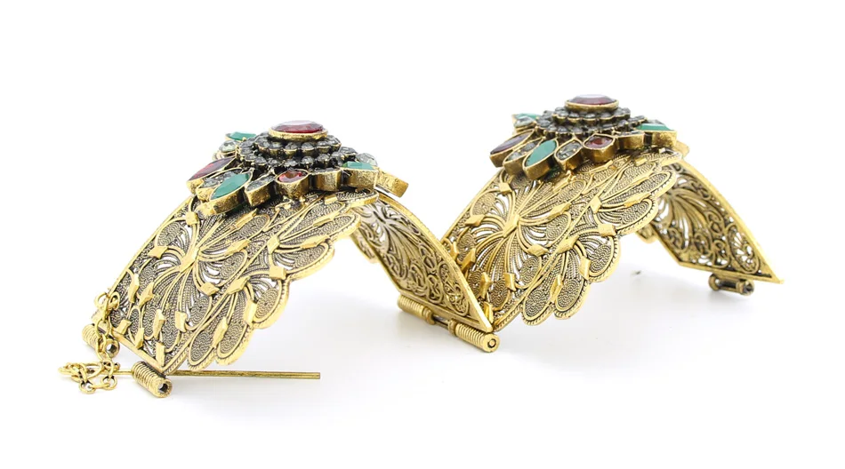 Женский браслет на руку винтажный с волнистыми краями размера плюс|cuff bangle|plus size