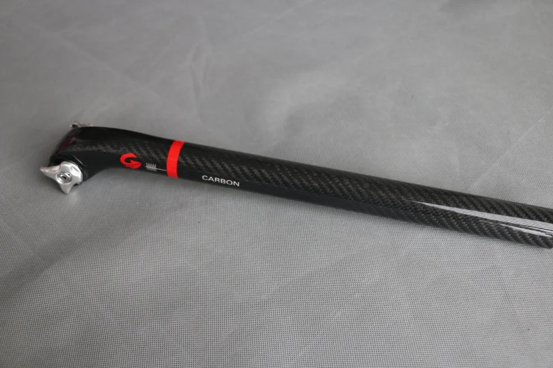Новые 3 K Gloss Велосипедный Спорт Подседельный полный углеродного волокна MTB велосипеда дороги подседельный труба велосипед место 27.2/30.8/31.6*400 мм угол 5 20