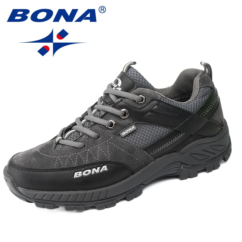 Kopen BONA Nieuwe Klassiekers Stijl Mannen Wandelschoenen Outdoor Wandelen Trekking Mannen Sneakers Antislip Klimmen Mannen Schoenen Snelle Gratis Verzending
