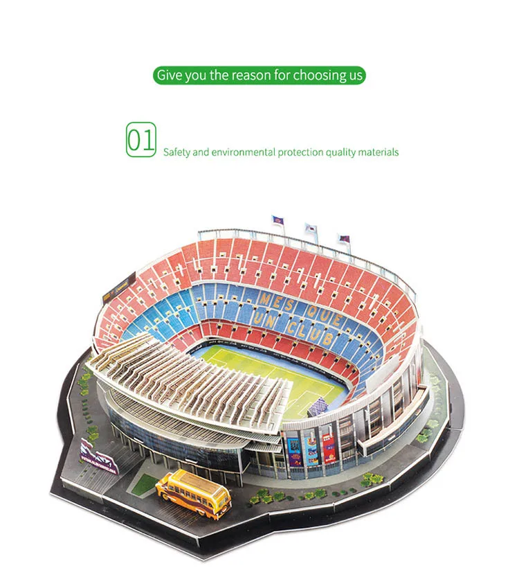Продукт футбольного поля Модель лагеря Ноу бумага DIY игрушки футбол для детей подарок Прямая поставка