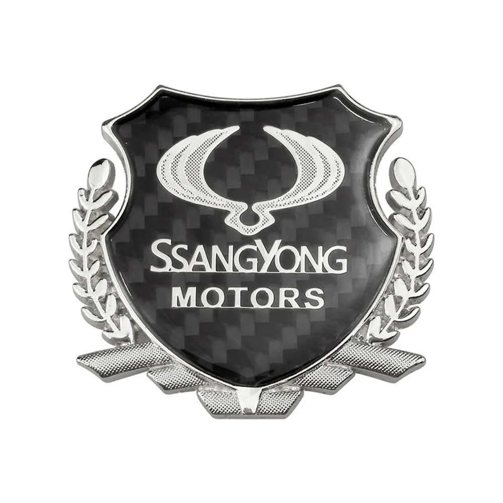 1 шт. углеродное волокно для Ssangyong наклейка украшение для Ssang Yong Rexton Kyron Korando Tivoli Actyon XLV Rodius автомобилей