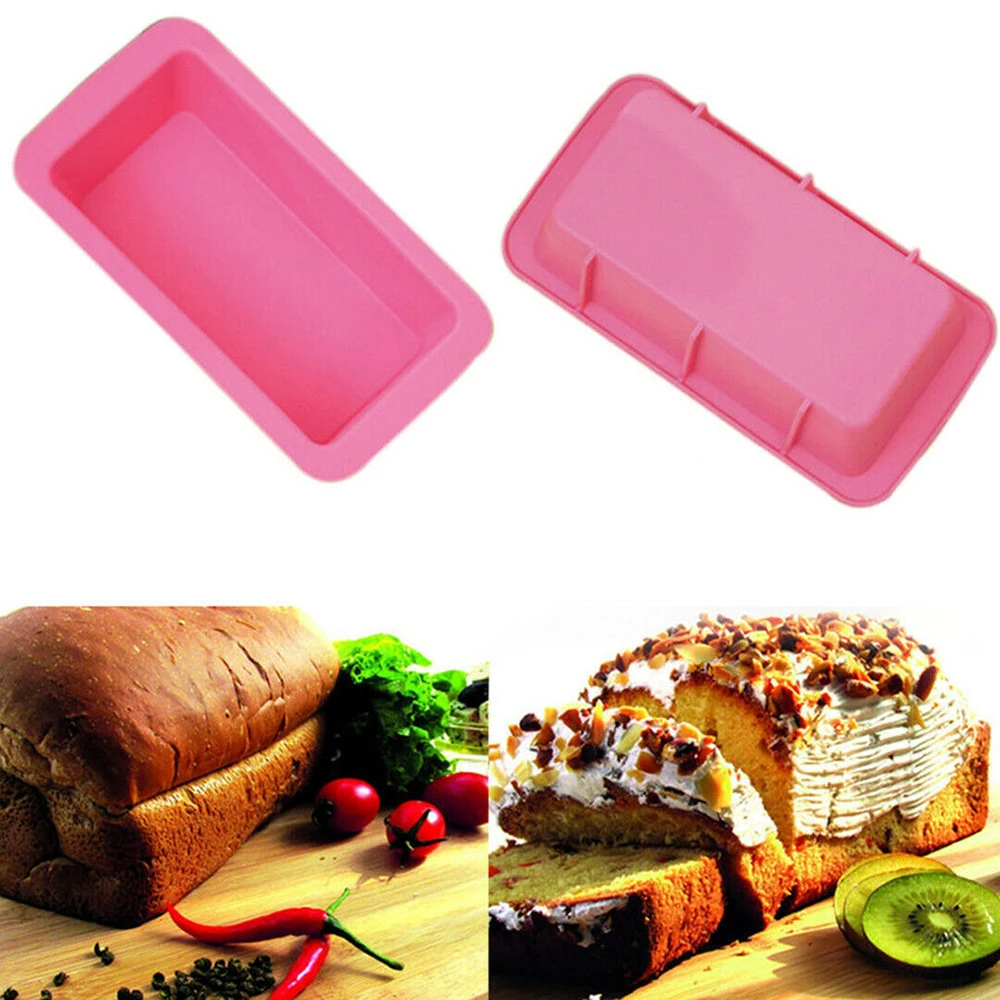 New Home Ktichen Tools Accessories Baking Pan Mold Rectangular Toast Bread Silicone Mould Small Bread Cake Mould Wholesale