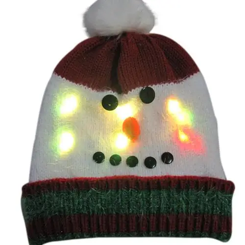 Год, светодиодный светильник, рождественские шапки, вязаный свитер, Рождественский светильник, вязаная шапка для детей и взрослых, для рождественской вечеринки