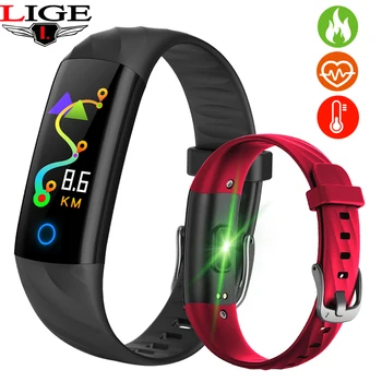 

LIGE Men Women Sports Waterproof Smart Bracelet Smart Watch Fitness Heart rate Blood Oxygen Monitoring Pedometer Smart Wristband