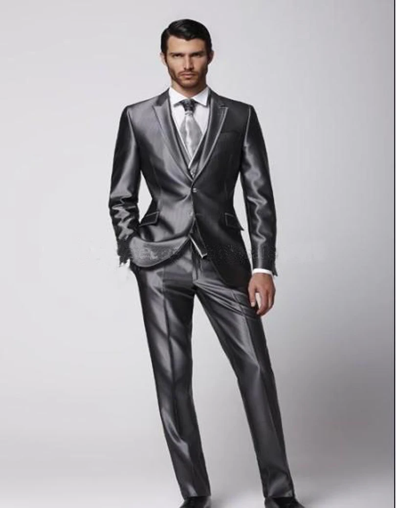 shiny grey coat