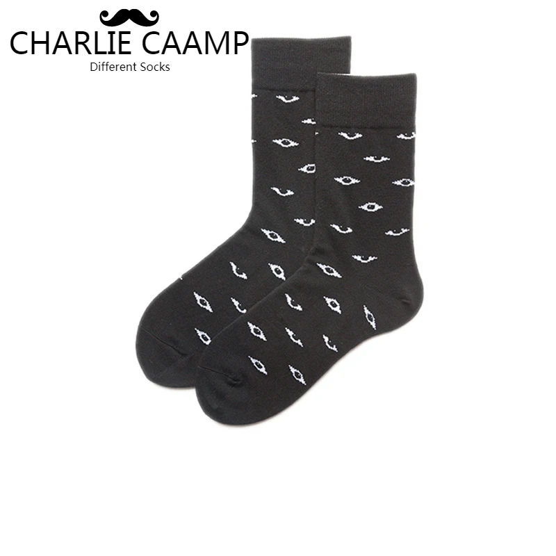 Чарли caamp все сезоны хлопок Личность глаз Узор влюблённые уникальный уличного хип-хоп Для мужчин и Для женщин в носки без пятки A904