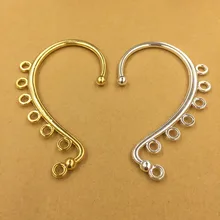 10 шт./партия, 60x36 мм, золото/сердечко серебряного цвета, свадебные аксессуары для волос, медные металлические свадебные гребни для волос, DIY, ювелирный компонент