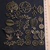 Lot de 10 pendentifs Vintage en métal Bronze Antique, mélange de tailles/styles, feuilles, fleurs, arbre, plantes, breloques, pour la fabrication de bijoux faits à la main ► Photo 1/2