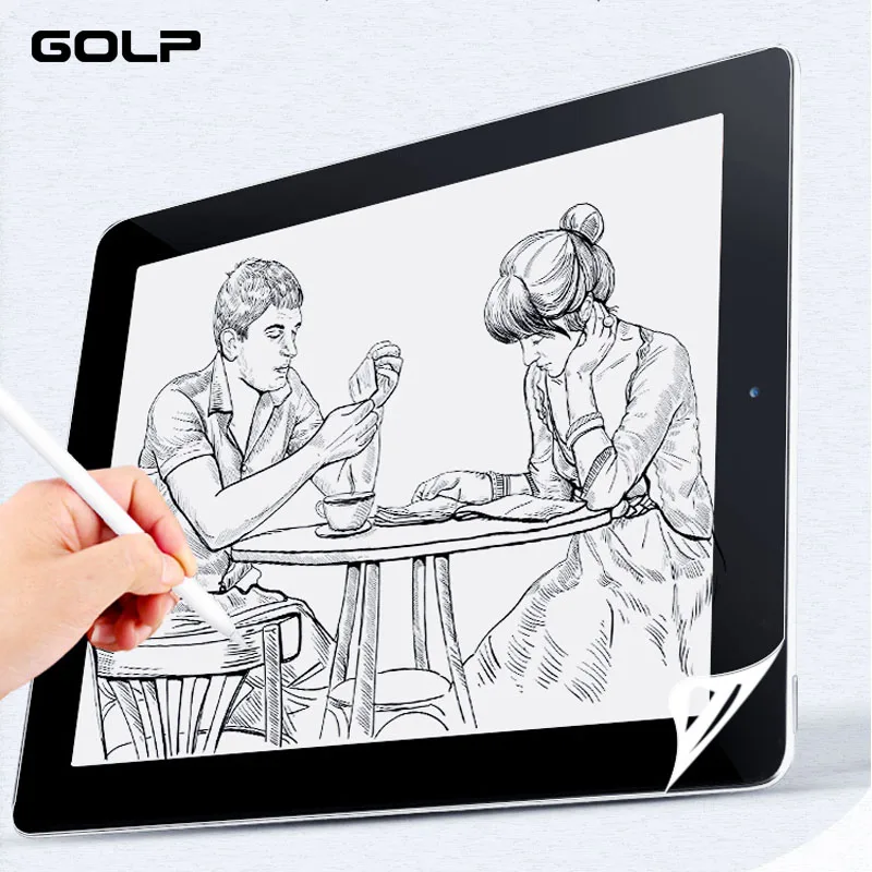 

GOLP paper-like screen protector film for iPad mini 5 2019 , matte PET anti-glare painting Film for iPad mini 4 5