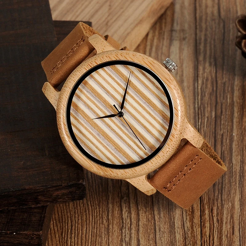 BOBO BIRD Wooden Watch Men Quartz Quartz Wristwatches Male Bamboo Masculinos relogios in Gift Box custom logo kol saati
