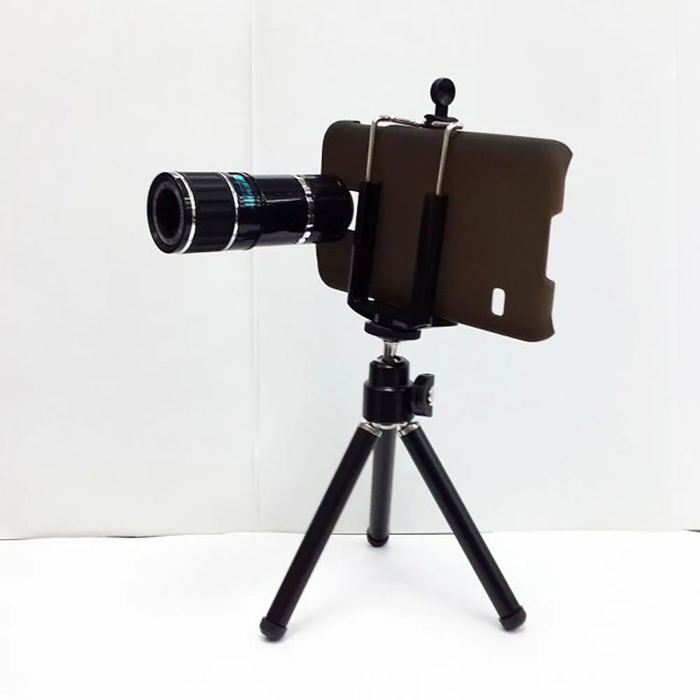 

Optical 20mm 12X Zoom Telephoto Metal Lens Mobile Phone Camera Set with Tripod Clip + Phone Case for Samsung Galaxy S5 Note 3 4