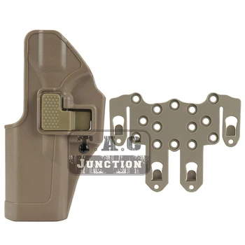

Tactical CQC Serpa Concealment Left Hand Quick Pistol Holster Gun Case w/ STRIKE MOLLE Platform for Glock 17 19 22 23 31 32