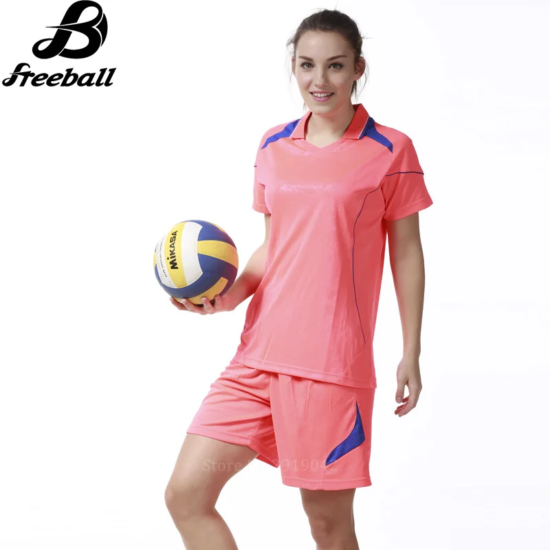 2017 New professional Women Volleyball Sets Quick dry Short Sleeve Polyester Volleyball Jerseys