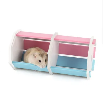 

1 Set New Design DIY Assembling Various Shapes Magic Room Hamster Mouse Wooden House Villa Cabin Small Pet Cage Bed Play Toy
